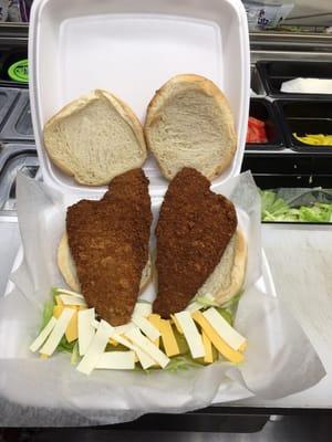 Flounder platter comes with fries