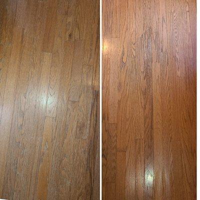 Hardwood floor deep cleaning