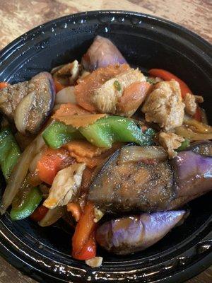 Pad Eggplant with chicken