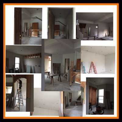 Historical Victorian Home Progress              Drywall Installation & Mudding Then Prime and paint