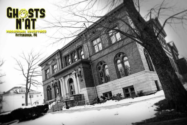 The haunted Andrew Carnegie Free Library & Music Hall in Carnegie, Pa