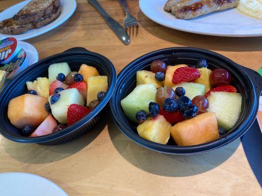 Fresh fruit that accompanied our meal.