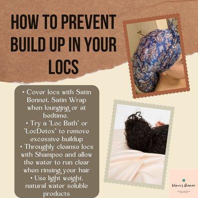 How do you PREVENT build up in your locs?

Take preventative measures to make sure your hair is protected from Lint, Debris, and Products.