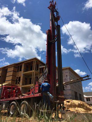 Drilling a commercial use well for Buck lake apartments.