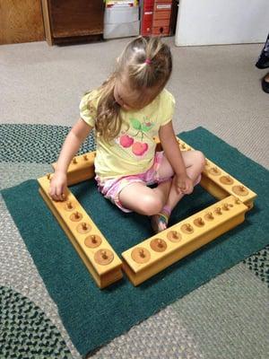 Classic Montessori work, Knobbed Cylinders