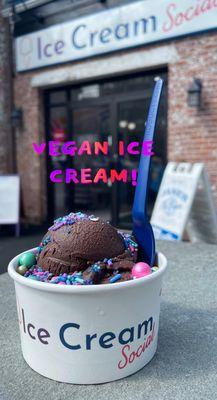 Vegan Brownie Batter ice cream! Yummmm