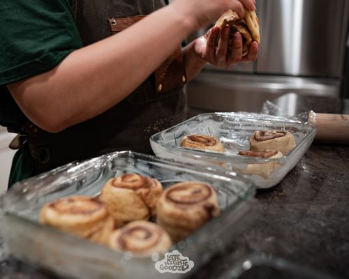 Cinnamon rolls - soft, fluffy, and gooey. Topped with cream cheese frosting and honey drizzle. The perfect comfort food. Sparks, NV