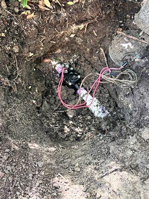 Irrigation repair with new valve