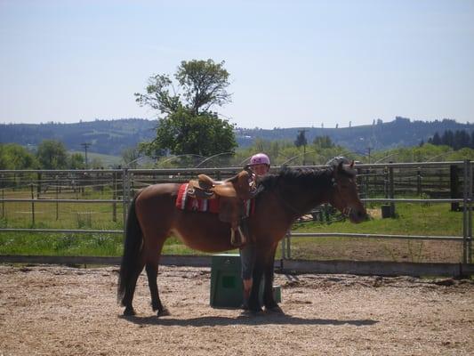 Enjoy a breath taking view of the Oregon coast range while riding on your equine.