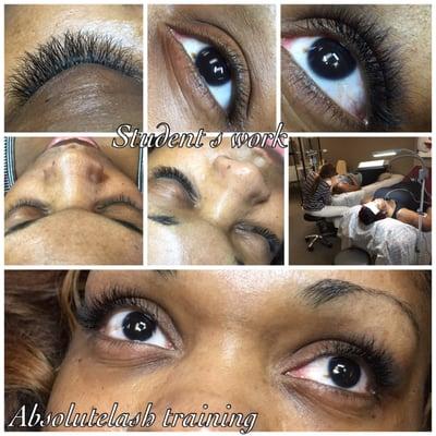 Absolutelash 2,3,4D eyelash extension training in Dallas (972)365-7437