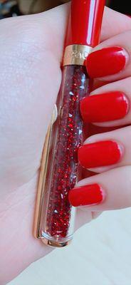 Red, OPI, regular manicure