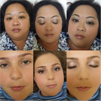 Light natural makeup before and after!