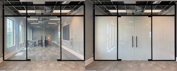 Smart Electrochromic Glass for a Conference Room