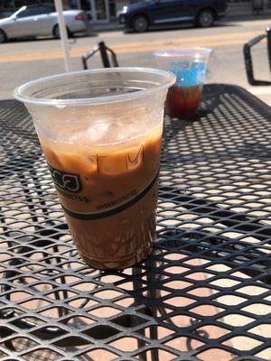 Iced mocha with coconut milk