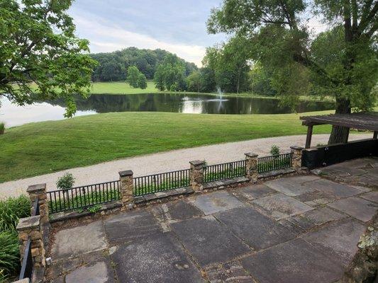 Lake view at Snode's Restored Country Barn