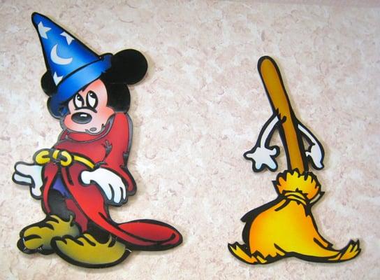 Wall decoration - Mickey Mouse as the Sorcerer's Apprentice and his magical broom, from "Fantasia" (not for sale)