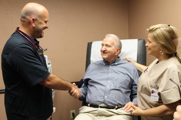 Caring Senior Services caregiver attending a doctor's appointment with a client