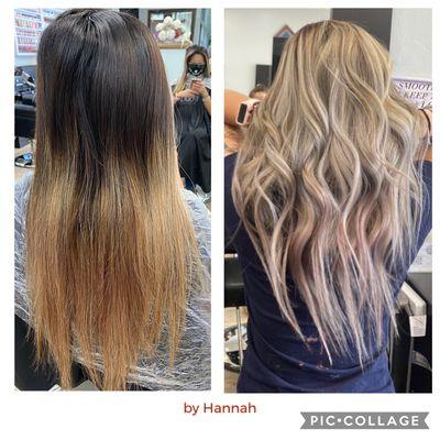 ombré silver blonde