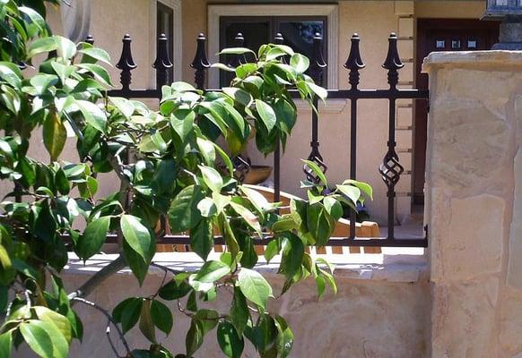 Spanish style fencing with Rust colored powder coating