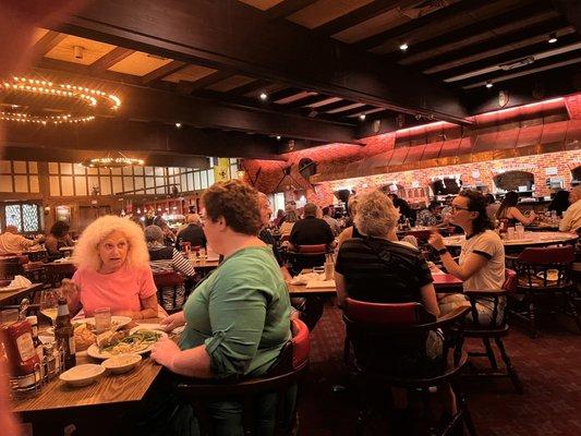 People enjoying their food