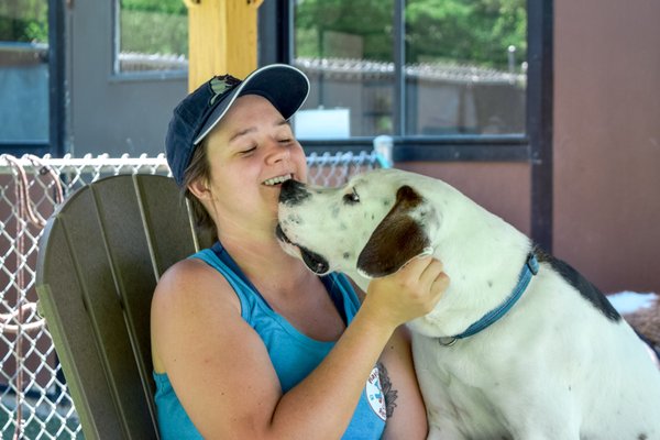 It's always cuddle time at Playful Pups!