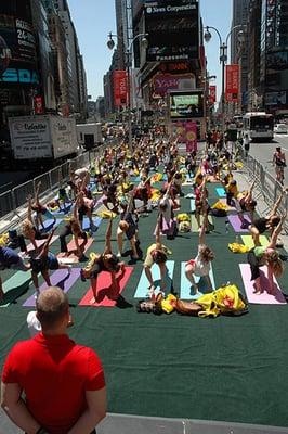 Me teaching in Times Square -- an amazing class on the jumbotron!