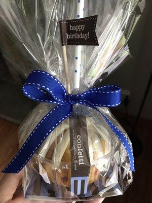 Ask to have your bundtlet wrapped up for a gift! Different flags available for any occasion.