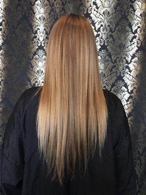 Before half head tape in extensions