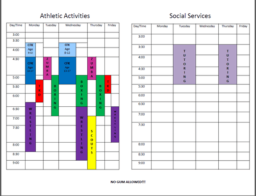 Current Schedule (May 2014)