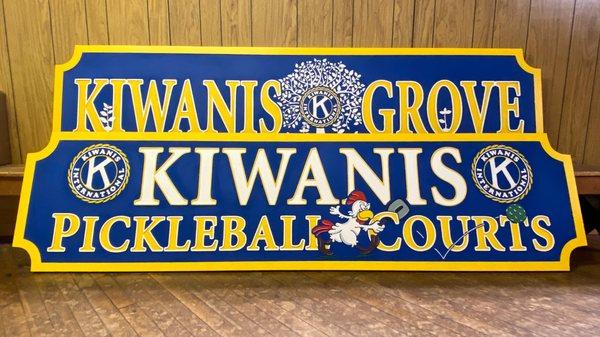 Hand painted Wood signs for the local Bucyrus Kiwanis club