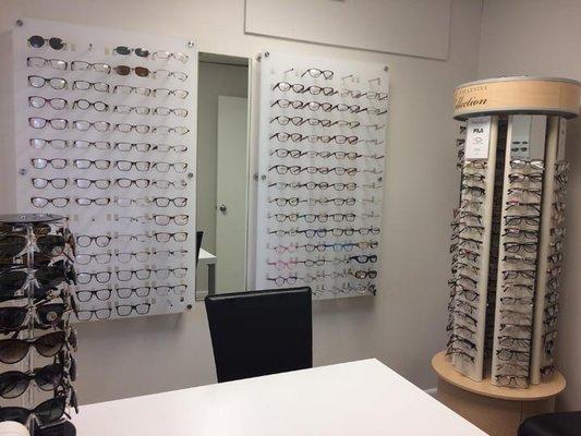 100s of eye glasses and designer frames