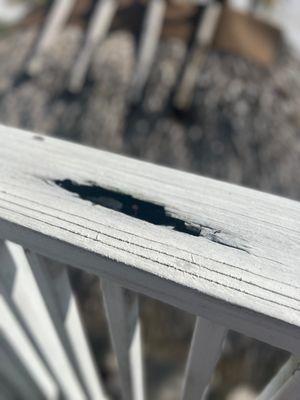 Rotted wood all over the outdoor deck