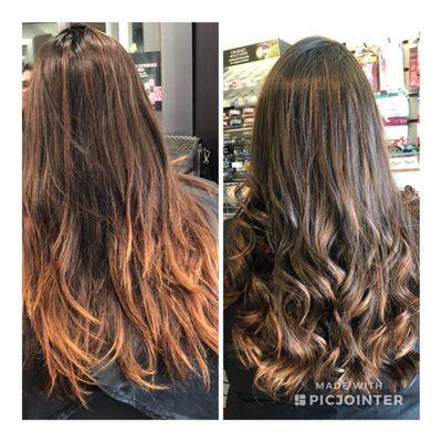 Before and after. Ask for Jessica she's amazing!