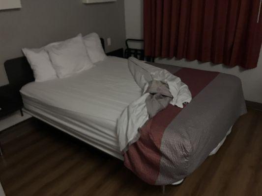 Bed was clean.