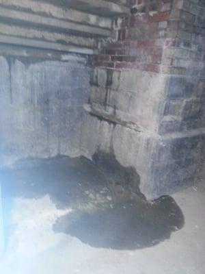 water leak under porch