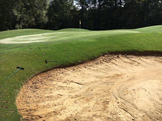 Greens and bunkers