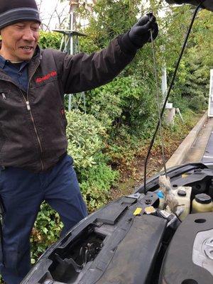 Norman extracts a rat with some NASA-grade steel extractor gizmo