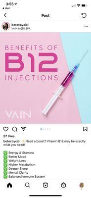 Benefits of B12 injections!