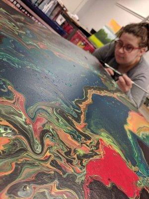 pour painting class