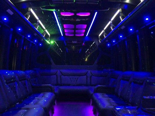 Interior of our New Luxury Party Buses