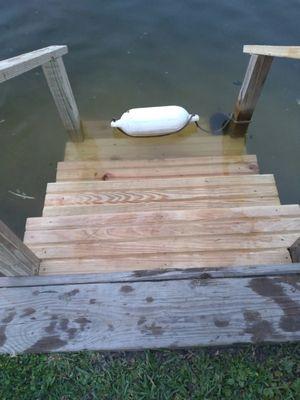 New steps into lake