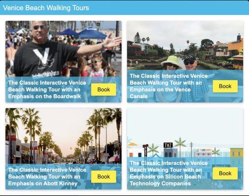 Book at venicebeachwalkingtours.com 

IG: @venicebeach.walkingtours

email: brandon@venicebeachwalkingtours.com