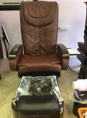 We use liners for our spa chairs we have fume exhaust systems to rid of the smell of the acrylic or acetone...