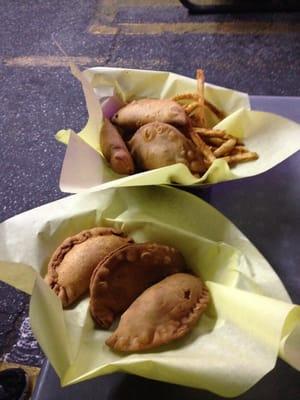 Empanadas and fries