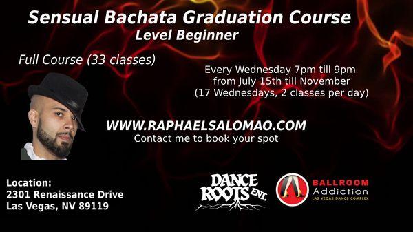 Sensual bachata Graduation Course Flyer