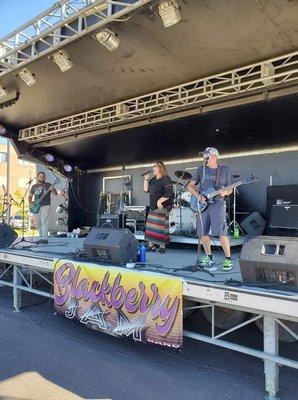 Blackberry Jam playing at a ribbon cutting event