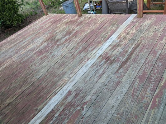 After deck sanding