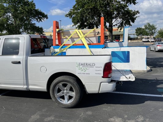 Install day at Emerald Granite Works