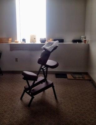 We offer chair massage, in our studio, the comfort of your home, or in the workplace.