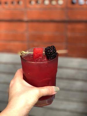 Seasonal Agua Fresca: blackberry, watermelon, and mint Fresca